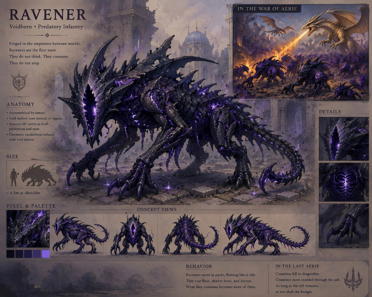 Ravener — Voidborn Predatory Infantry archive poster